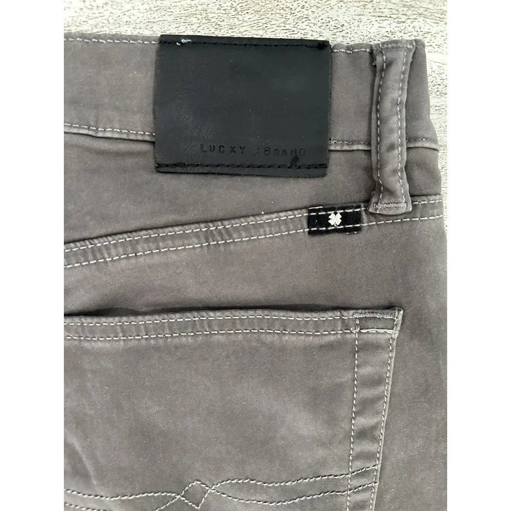 Lucky Brand Mens 121 Heritage Slim Straight Chino Actual 36x24 Cropped Pleated